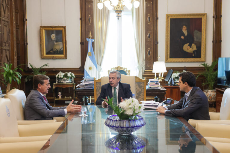 El presidente Alberto Fernández recibió al gobernador de Mendoza, Rodolfo Suarez