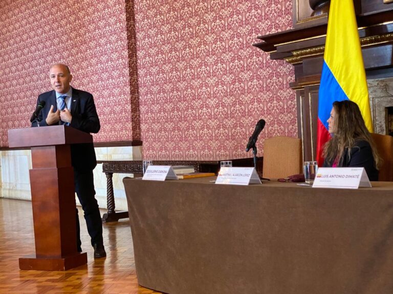 El Secretario de Malvinas, Antártida y Atlántico Sur, Guillermo Carmona, estuvo esta semana en Bogotá, donde participó de reuniones de trabajo sobre cooperación antártica y oceánica. Asimismo, legisladores del Parlamento Andino manifestaron su compromiso