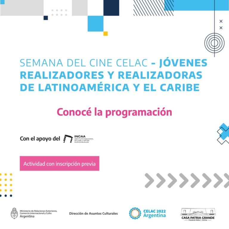 La Cancillería proyectará una selección de films de jóvenes directores y directoras de Latinoamérica y el Caribe