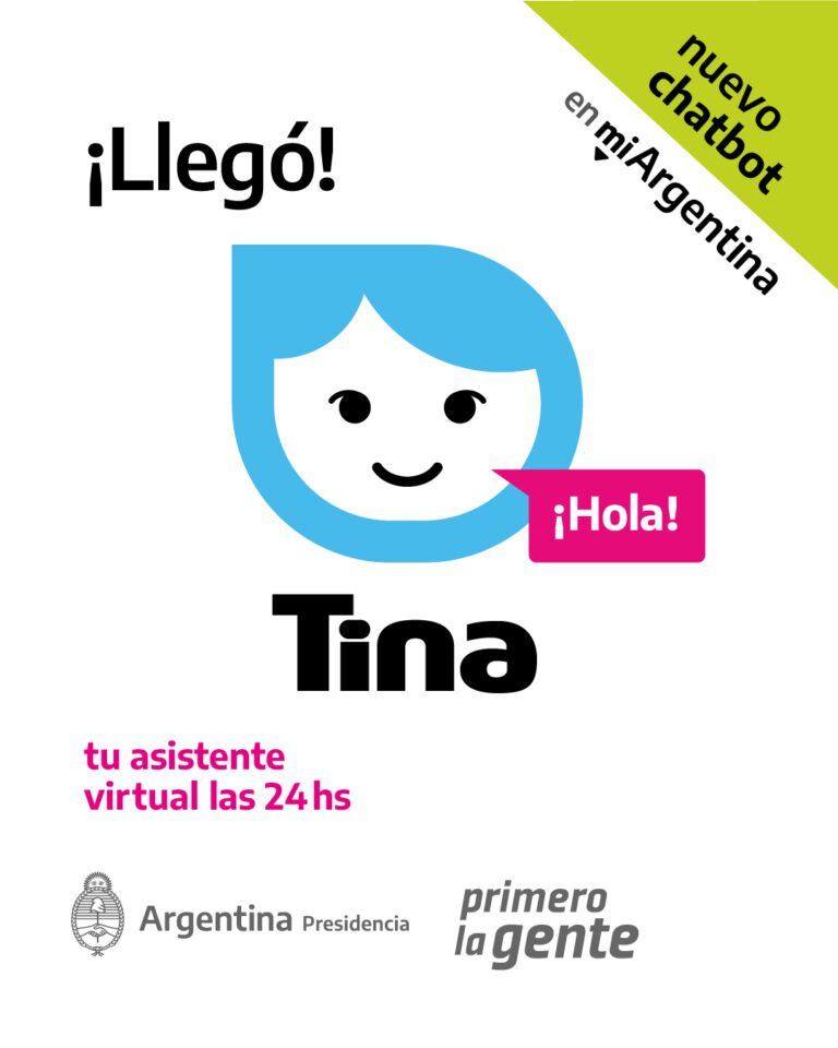 Tina, la asistente virtual del Estado Nacional que brinda asistencia en más de 200 trámites de organismos nacionales en todo el país