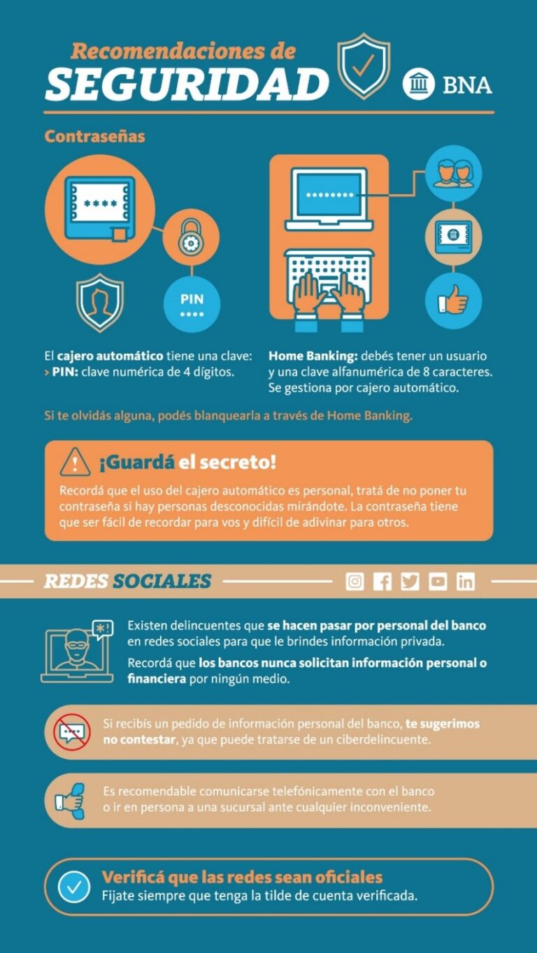Recomendaciones para utilizar las redes sociales del Banco Nación de forma segura