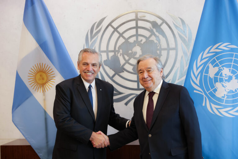 El presidente Alberto Fernández, se reunió con el secretario general de la ONU Antonio Guterrez
