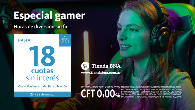 <strong>Tienda BNA Gamer: desde hoy vas a poder comprar notebooks, PC y monitores en hasta 18 cuotas sin interés</strong>