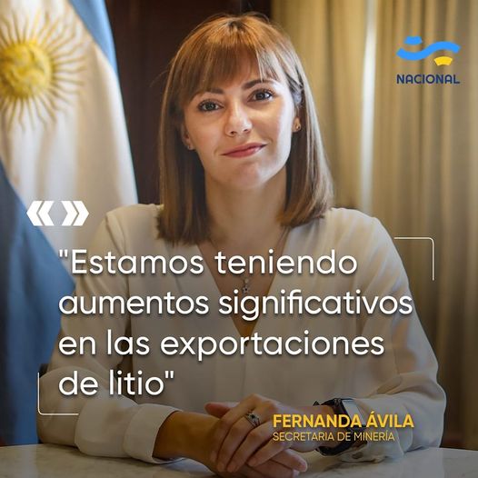La secretaria de Minería, Fernanda Ávila, destacó que la Argentina está «teniendo aumentos significativos en las exportaciones de litio