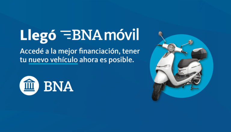 El Banco Nación lanzó “BNA Móvil”, una  nueva línea de préstamos personales para la compra de motos 0km 