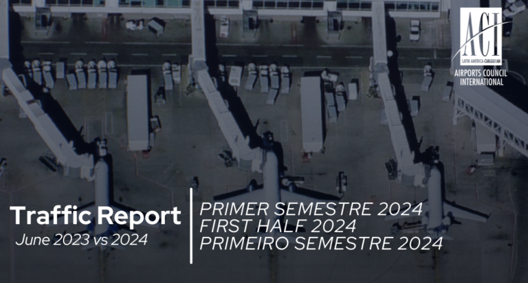 El tráfico de pasajeros en aeropuertos de América Latina y el Caribe creció 4,7% en el primer semestre de 2024